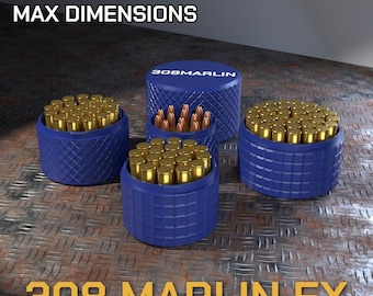Digital STL file .308 Marlin Express Ammo Box, 3D Printable CBOX Ammunition Storage