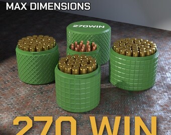 Digital STL file 270 Win Ammo Box, 3D Printable CBOX Ammunition Storage