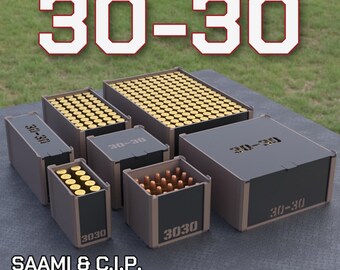 Digital STL file 30-30 Win Ammo Box, 3D Printable DBOX Ammunition Storage