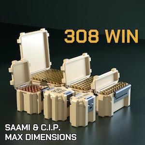 Digital STL file 308 Win Ammo Box, 3D Printable SBOX Ammunition Storage