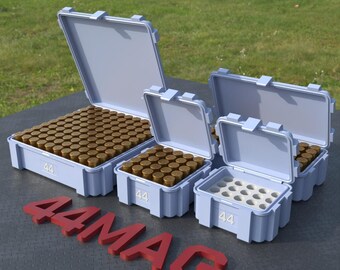Digital STL file ABOX Ammo box 44 REM Mag ammunition storage ammo crate 44 Mag