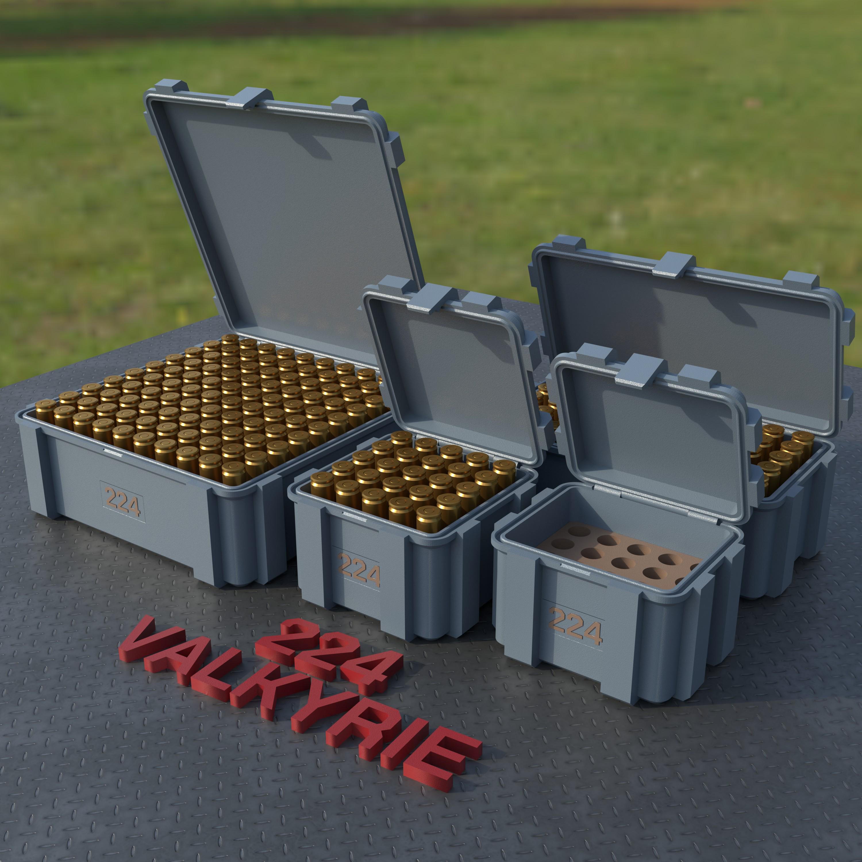 Digital STL file ABOX Ammo box 224 Valkyrie ammunition storage ammo crate 224
