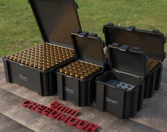 Digital STL file ABOX Ammo box 6mm Creedmoor ammunition storage ammo crate 6mm