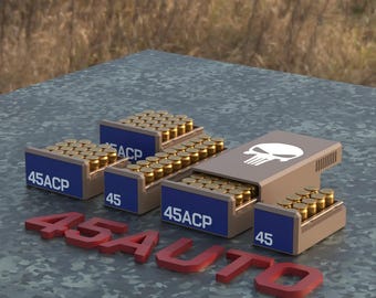Digital STL file BBOX Ammo box 45 AUTO ammunition storage ammo crate 45 Acp 45auto 45acp
