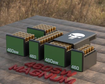 Digital STL file BBOX Ammo box 460 S&W Magnum ammunition storage ammo crate 460SW