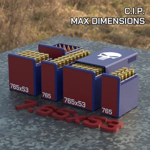 Digital STL file 765x53 Ammo Box, 3D Printable BBOX Ammunition Storage, 765x53mm Mauser