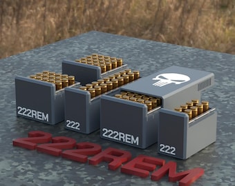 Digital STL file BBOX Ammo box 222 REM ammunition storage ammo crate 222rem