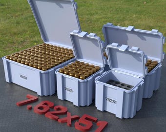 Digital STL file ABOX Ammo box 7.62x51mm NATO ammunition storage ammo crate 7.62x51