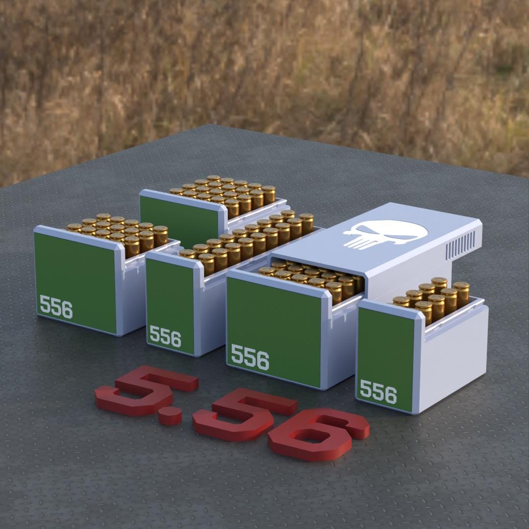Digital STL File BBOX Ammo Box 5.56 Ammunition Storage Ammo Crate