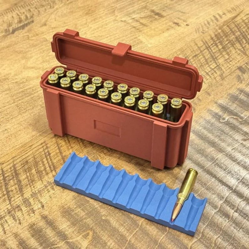 Plik cyfrowy STL 22 LR Ammo Box, drukowany w 3D schowek na amunicję ABOX, 22 Long Rifle zdjęcie 8
