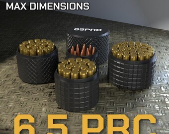 Digital STL file 6.5 PRC Ammo Box, 3D Printable CBOX Ammunition Storage