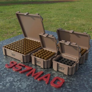 Digital STL-fil ABOX Ammunitionslåda 357 MAGNUM ammunitionsförvaring ammunitionslåda 357mag