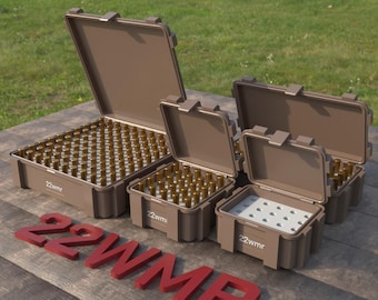 Digital STL file ABOX Ammo box 22 WMR ammunition storage ammo crate 22wmr