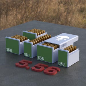 Digital STL file Ammo box 5.56 ammunition storage ammo crate 556 NATO
