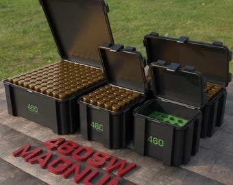 Digital STL file ABOX Ammo box 460 S&W Magnum ammunition storage ammo crate 460SW