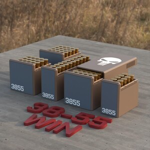 Digital STL file BBOX Ammo box 38-55 Win ammunition storage ammo crate 38-55 WCF