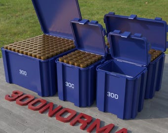 Digital STL file ABOX Ammo box 300 NORMA Mag ammunition storage ammo crate 300 Norma Magnum