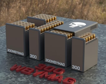 Digital STL file BBOX Ammo box 300 WBY Mag ammunition storage ammo crate 300 Weatherby Magnum