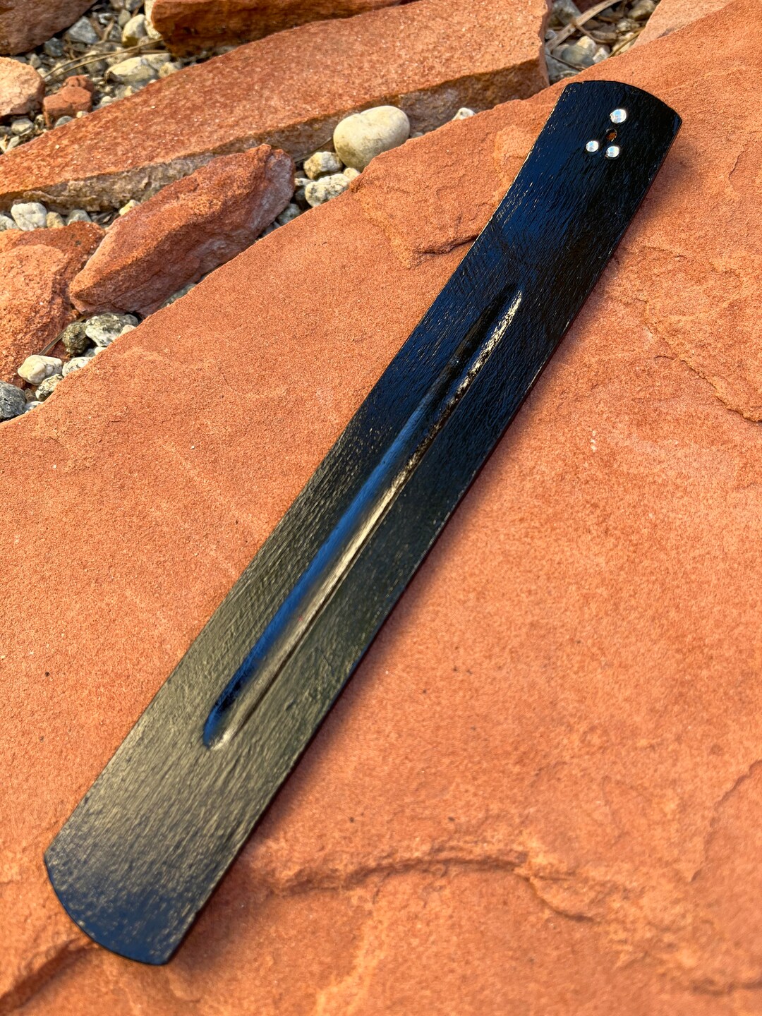 ACRYLIC INCENSE HOLDER REGULAR SIZE BLACK main image 0