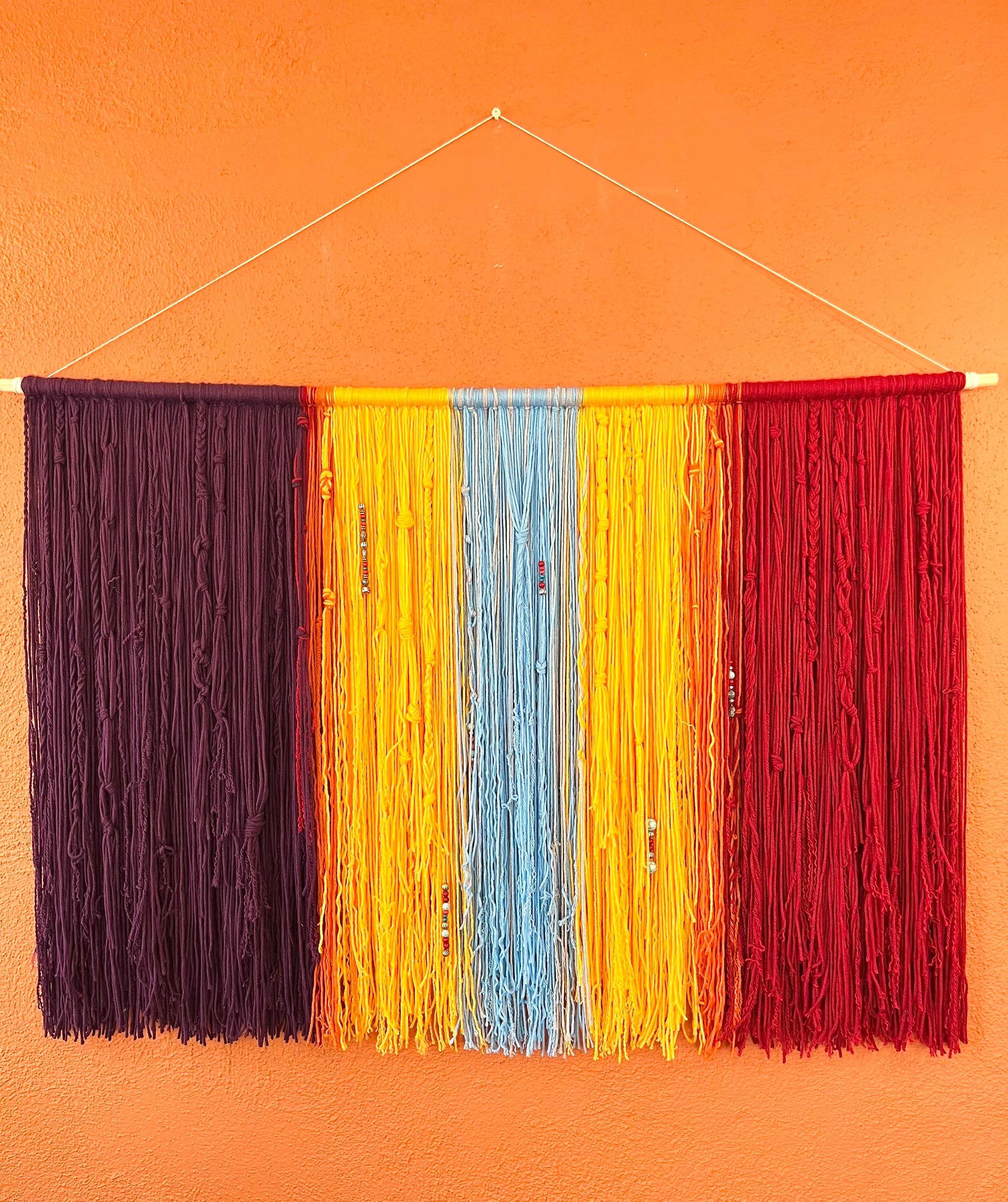 Image showcasing Fiber Wall Decor, Bohemian Wall Art - Etsy