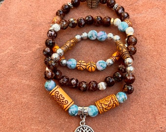 Tree of Life Bohemian Charm Bracelet Set