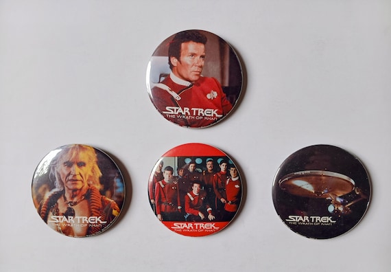 Vintage Star Trek Wrath of Kahn button set 1982 l… - image 1