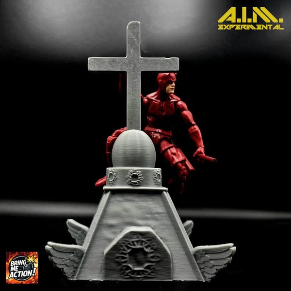 1:12 Scale Church Steeple Cross Diorama for Action Figures Grey Marvel, DC, Anime