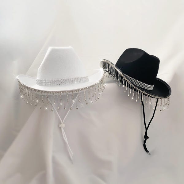 Sombrero de vaquera: accesorio de lentejuelas para disfraz de fiesta del oeste