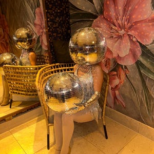 Disco Ball Helmet: Ibiza Daft Punk 70s Rave Festival Headgear New Years Events