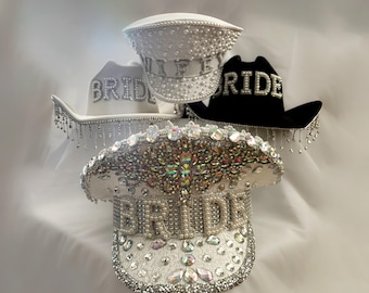 Cowgirlhoed met sluier bruid, vrijgezellenfeest | Cadeau bruid, hoed koemeisje bruid + vrijgezellenfeest, aanstaande bruid, vrijgezellenfeest, Last Disco