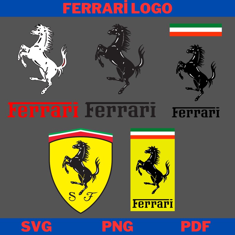 Ferrari Car Logo Ferrari Svg Png Pdf Svg Car Vector SVG Etsy