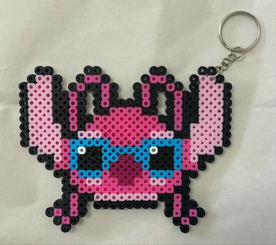 Lilo and Stitch (angel) Perler Bead Pixel Art Keychains - Etsy