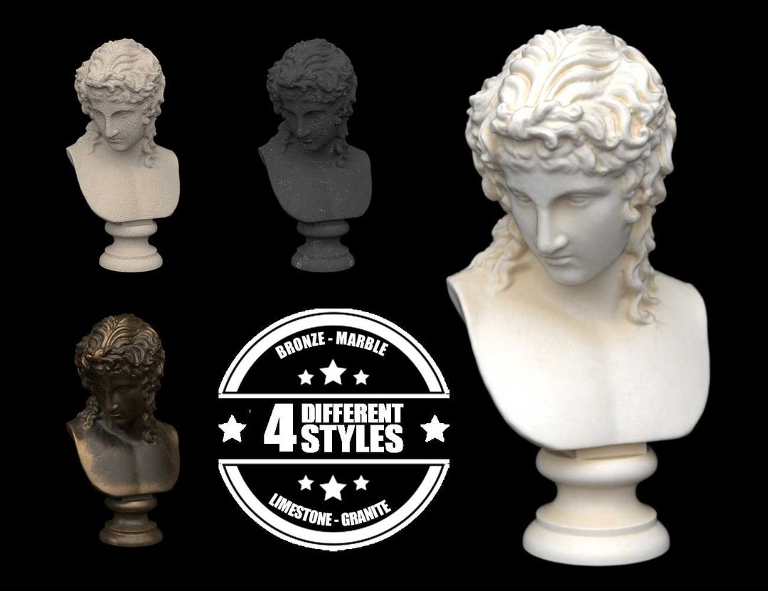 Adonis Bust Statue Adonis Sculpture Greek Art Greek Etsy