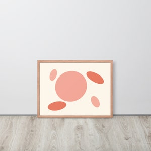 abstract minimalist kirby poyo poster w/ frame wall decor wall art