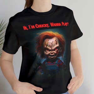 Chucky Child&#39;s Play Horror Halloween Unisex Jersey Short Sleeve Tee
