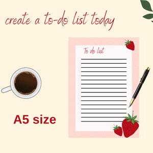 Minimal to Do List Printable Simple Tasks List Template - Etsy