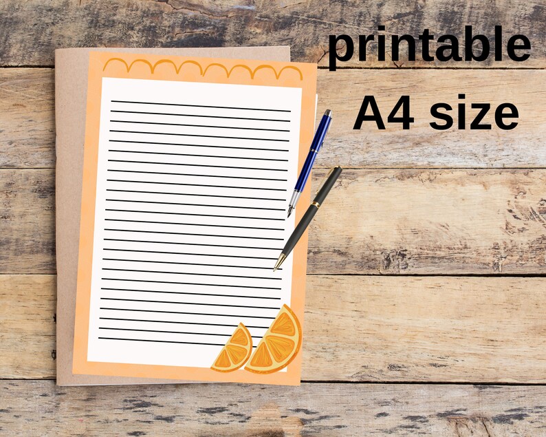 Notebook Paper Pages Printable A4 Size Instant Download PDF Etsy