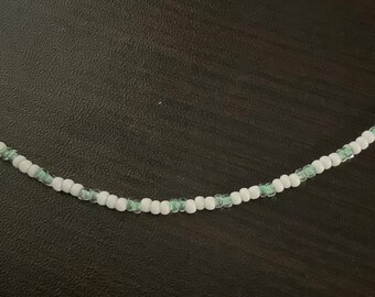 Mint Green Beaded Necklace