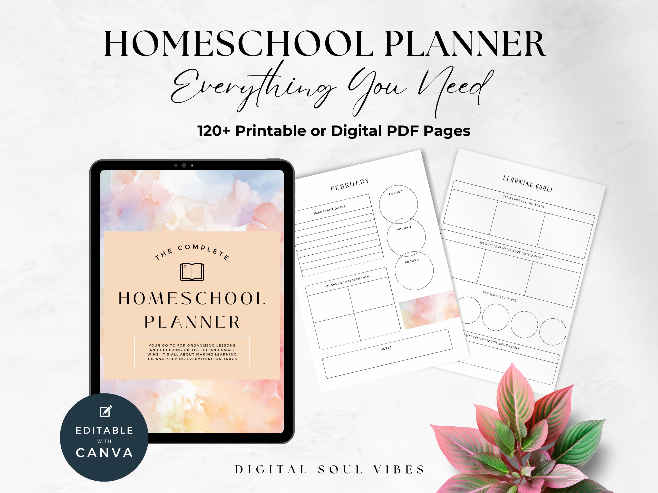 Editable Homeschooling Planner Printable Student Organiser - Etsy