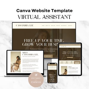 Modello di sito web per social media manager - Sito web Canva per assistente virtuale - Agenzia di marketing digitale - Pagina di destinazione Boho