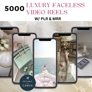 Faceless Reels Master Resell Rights, Done For You Luxury Aesthetic Videos For Faceless Marketing, Be your own Social Media Manager, PLR