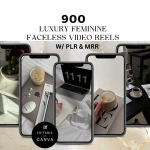 Faceless Reels Master Resell Rights, Done For You Luxury Aesthetic Videos For Faceless Marketing, Be your own Social Media Manager, PLR