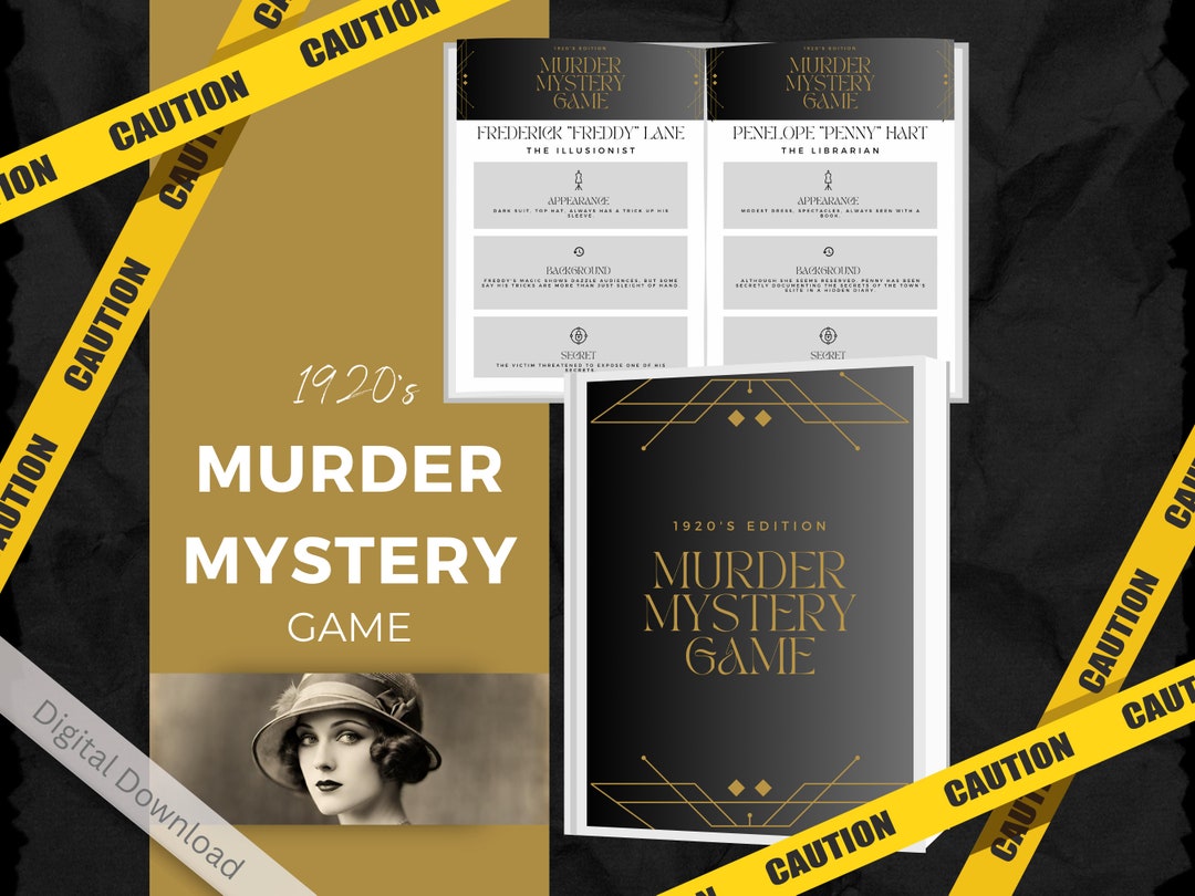 Murder Mystery Printable Game Perfect for Game Night - Etsy