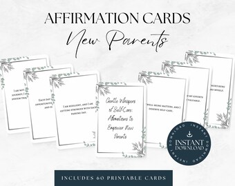 AFFIRMATION CARDS for New Parents, Positive and Gentle Parenting Tool, Daily Inspiration Cards are the Perfect Gift for New Mums and Dads