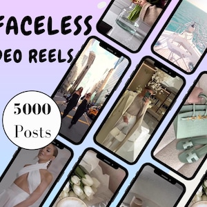 Faceless Reels Master Resell Rights, Done For You Luxury Aesthetic Videos For Faceless Marketing, Be your own Social Media Manager, PLR