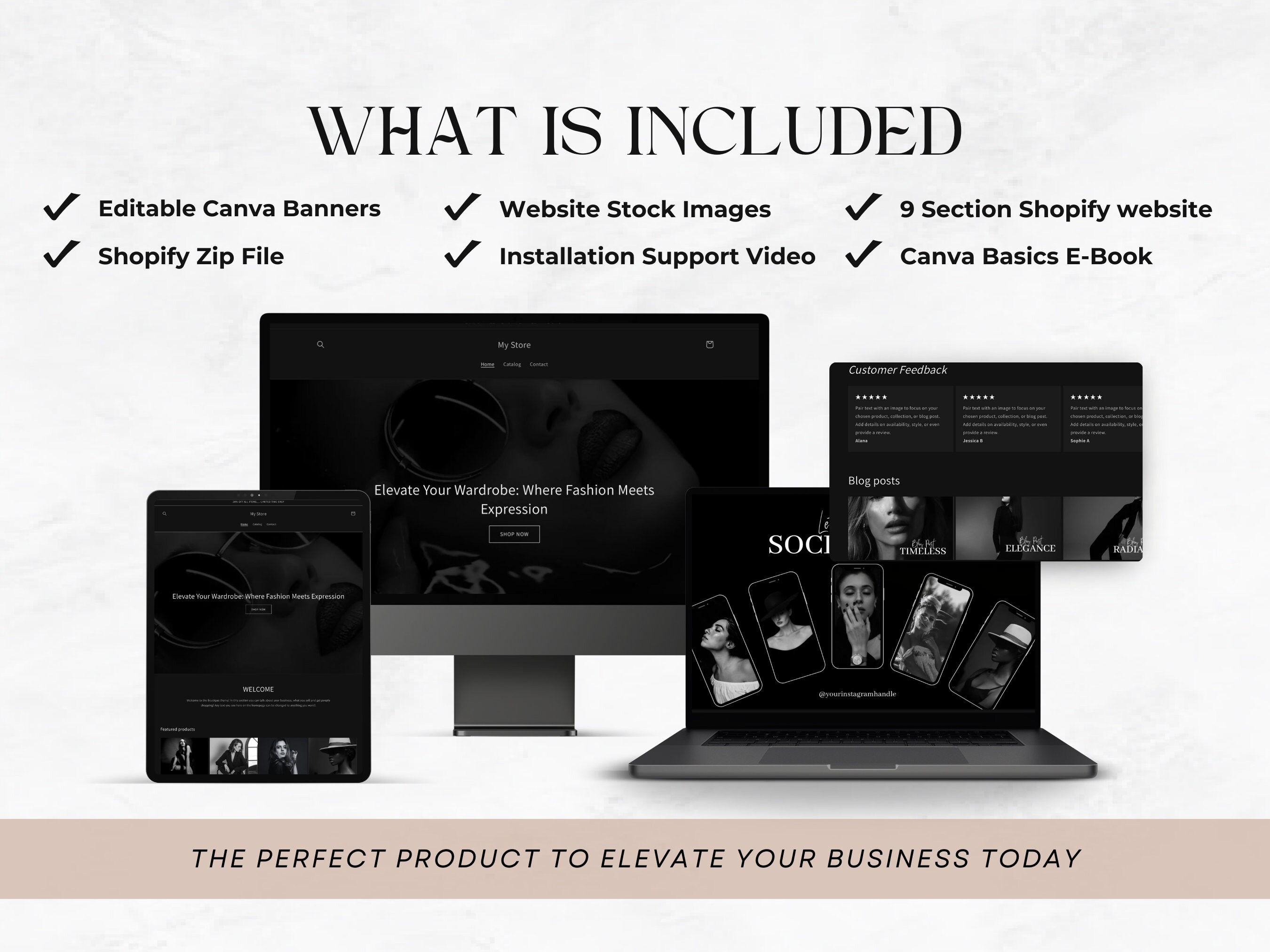 Shopify Plack Black Shopify Theme for Clothing or Apparel Business Modern Boutique ...