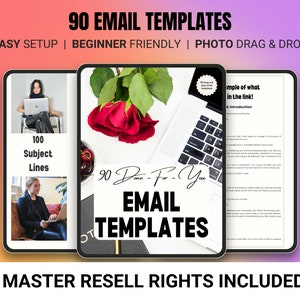 Master Resell Rights, Email Template, Email Marketing Templates for Business PLR, Done for You Email Campaign Bundle, Welcome Email Sequence