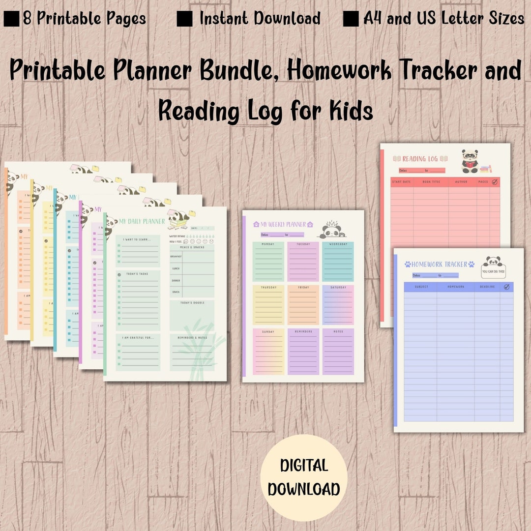 Printable Daily and Weekly Planner for Kids Kids Printable Schedule ...