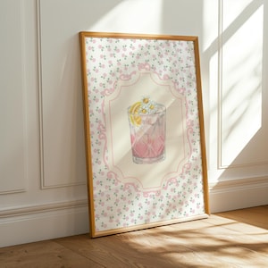 Love Shack-fantasie | Barwagenkunst | Coquetkamerdecoratie | Balletcore-esthetiek | Digitale print direct downloaden