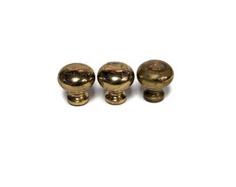 Vintage Brass Mushroom Knobs